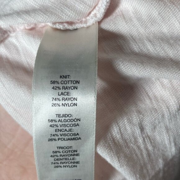 Chico s Large Blouse Top Casual Pink Lace Lightweight Shirts Contemporary Floral - Picture 7 of 9